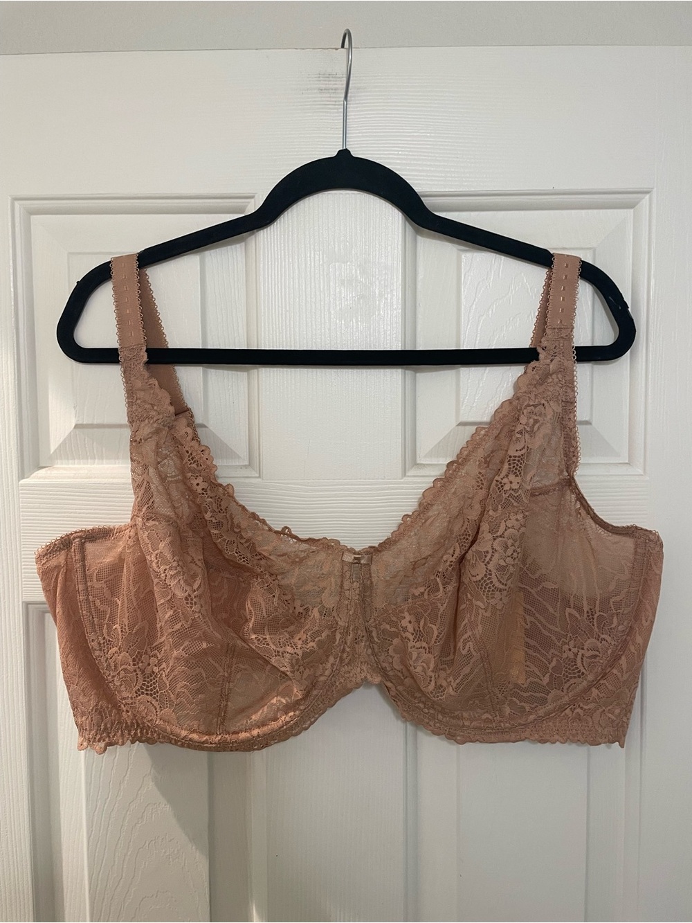 Delimira Plus Size Full Coverage Lace Bra Women’s Size 46G Barely Buff